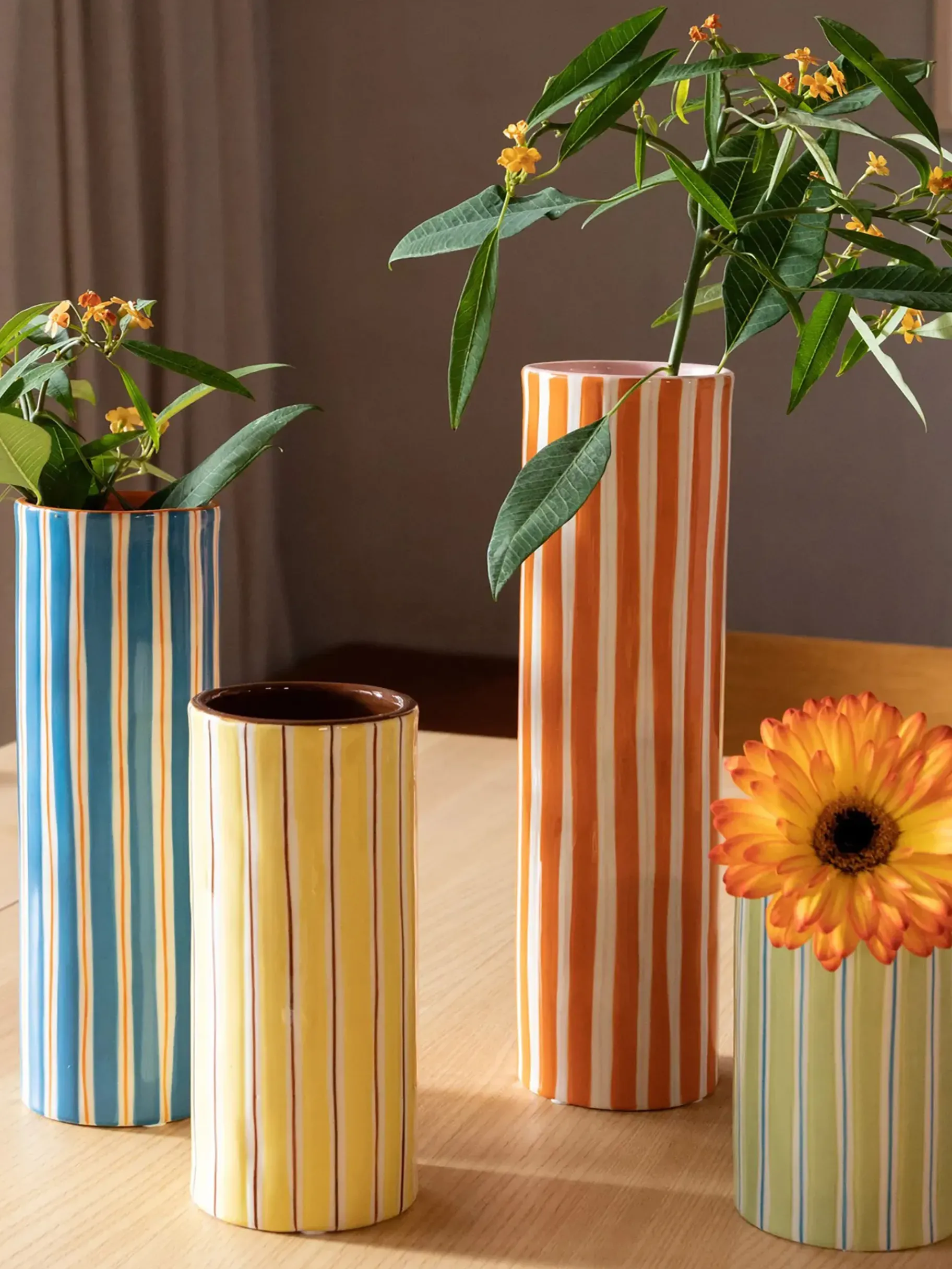 BENSIMON Vases<Vase rayures bleu - &klevering VERT